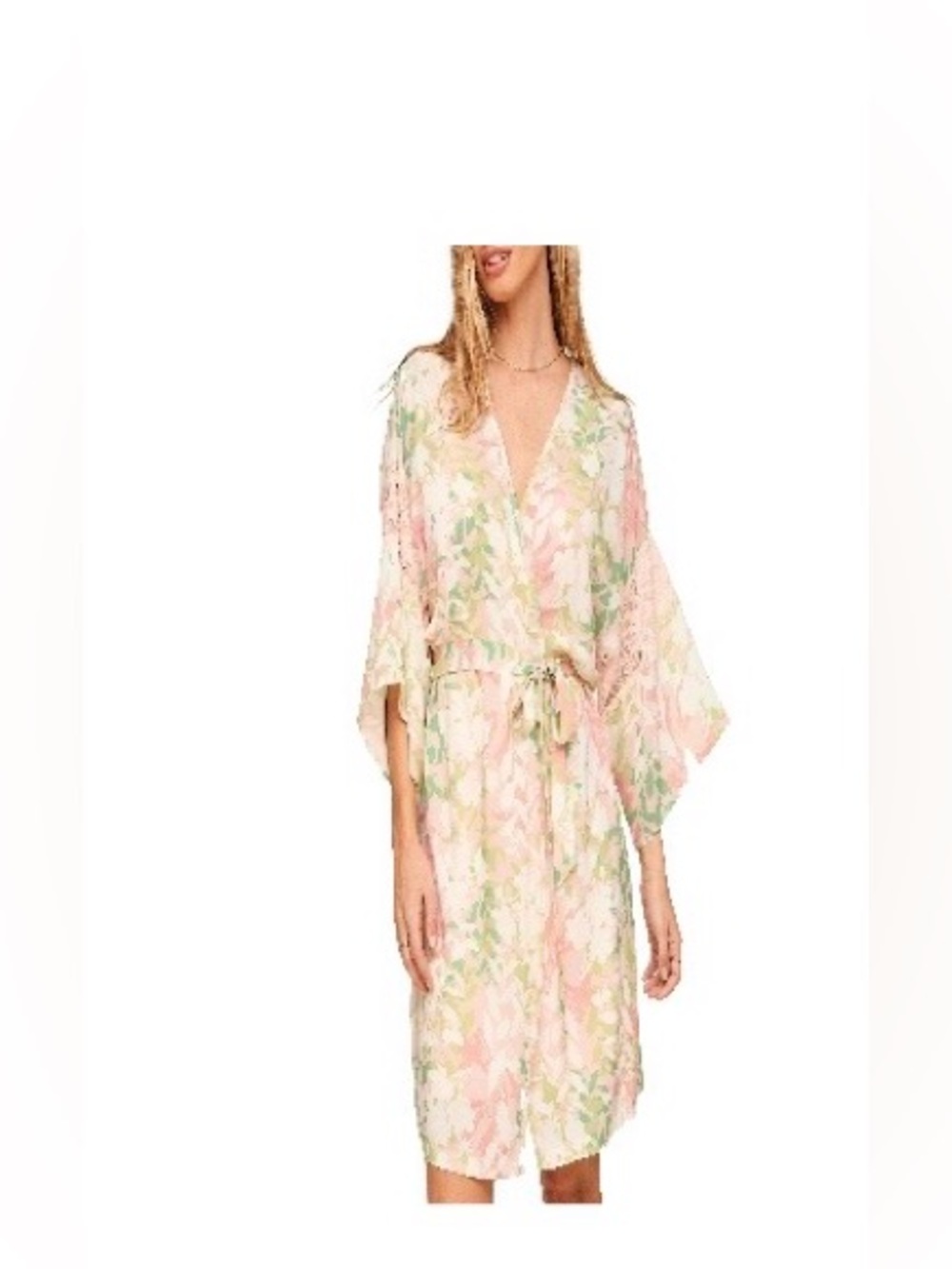 NWT Adore Me Pastel Floral Wrap with Pink and Mint Green, Size S